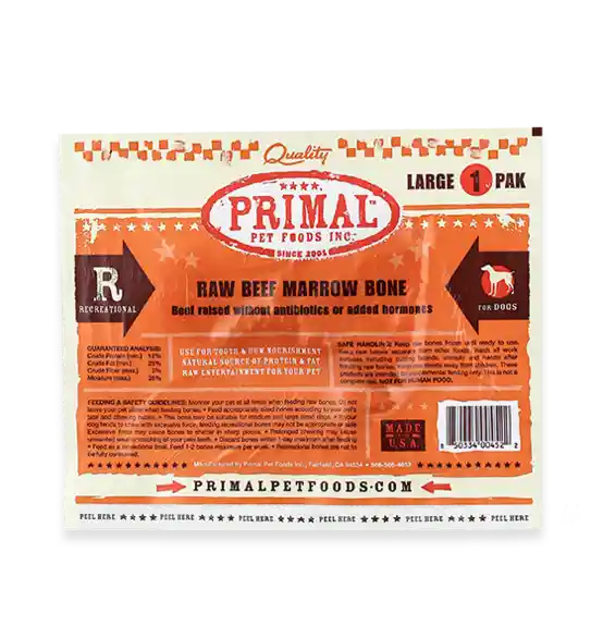 Primal Dog Raw Frozen Beef Bone Large 1 pk