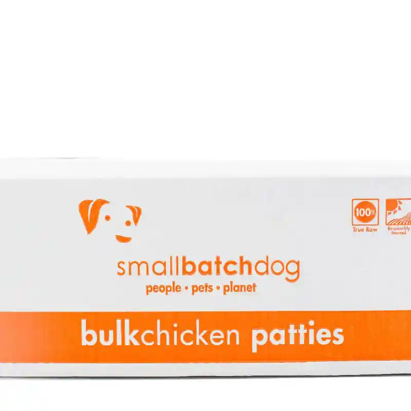 Smallbatch Dog Raw Frzn Chicken Patties 18 lb