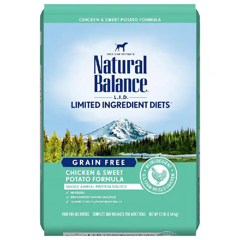 Natural Balance Dog LID GF Chicken SwPotato 4 lb