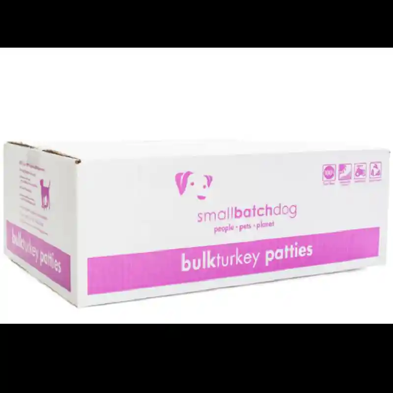 Smallbatch Dog Raw Frzn Turkey Patties 18 lb