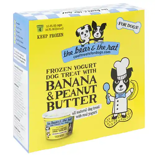 The Bear & The Rat Dog Frozen Yogurt Banana & Peanut Butter Cup 4 pk