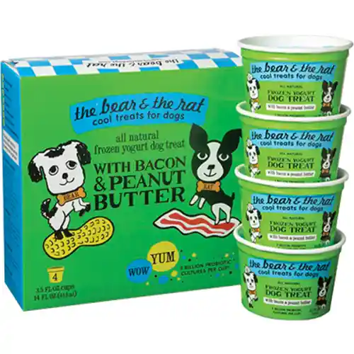 The Bear & The Rat Dog Frozen Yogurt Bacon Peanut Butter Cup 4 pk