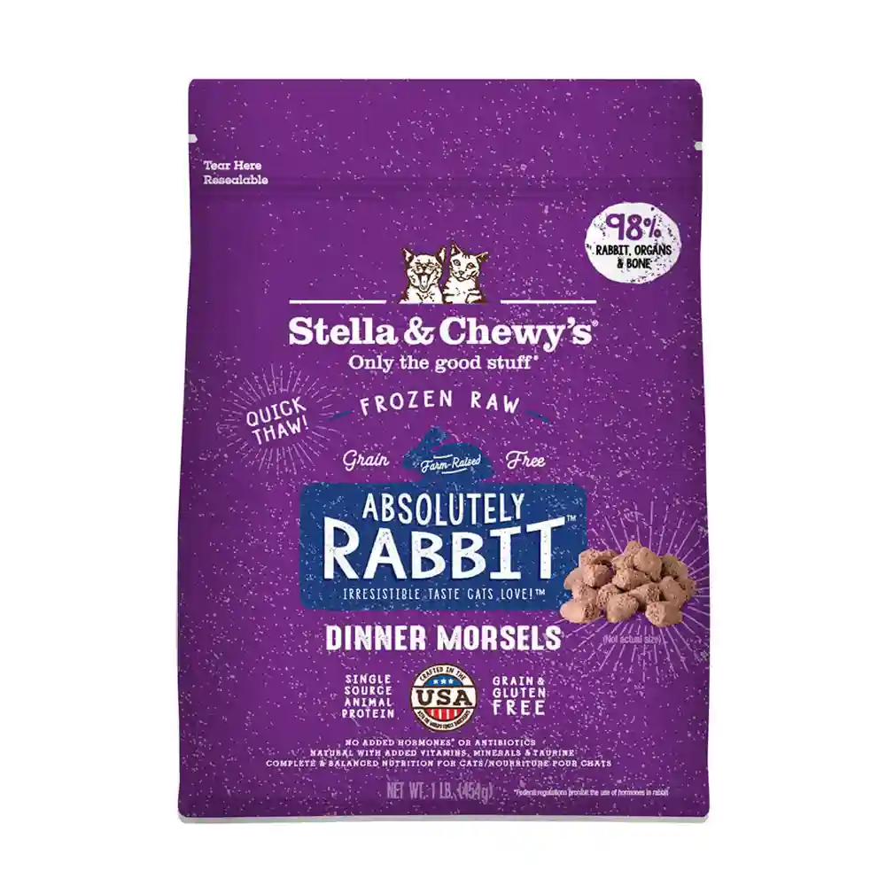 Stella & Chewy's Cat Raw Frzn Rabbit Morsel 1 lb