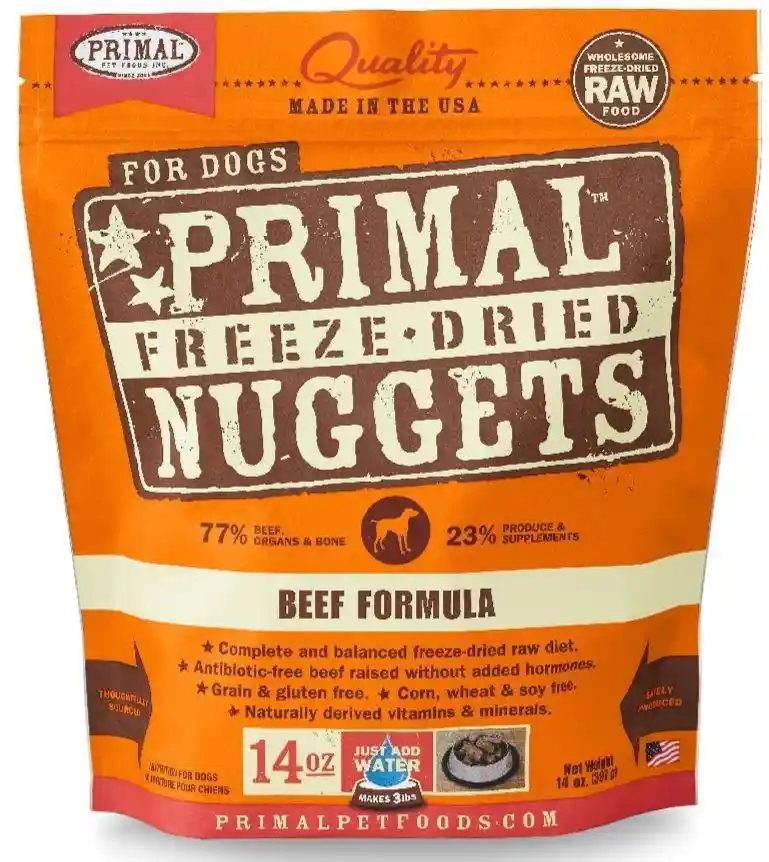 Primal Dog FD Beef Nuggets 14 oz