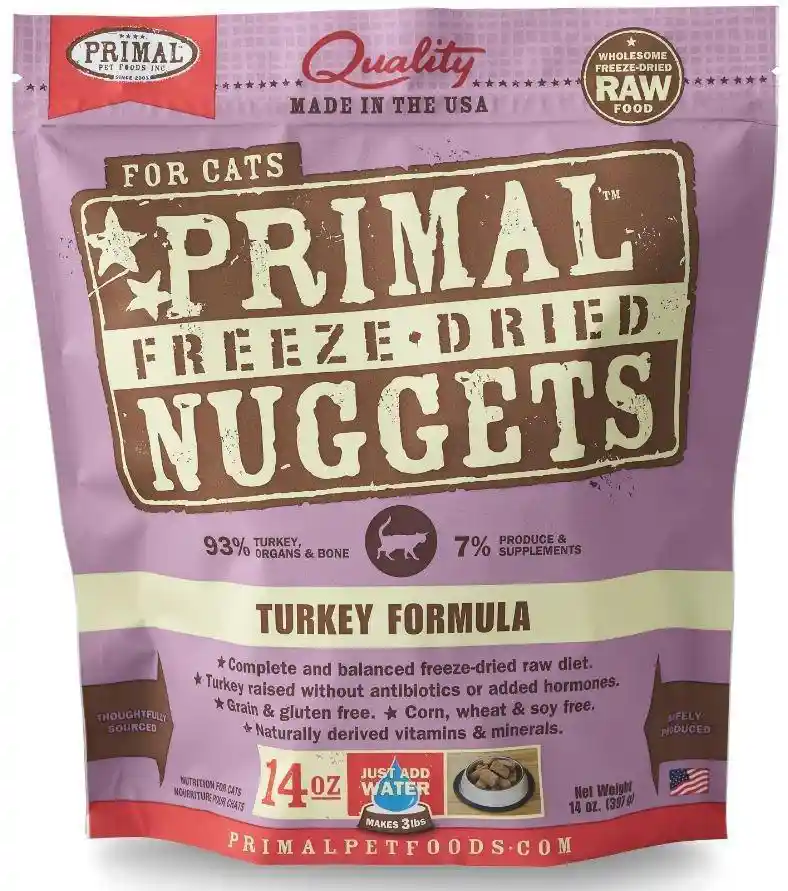Primal Cat FD Turkey Nuggets 14 oz