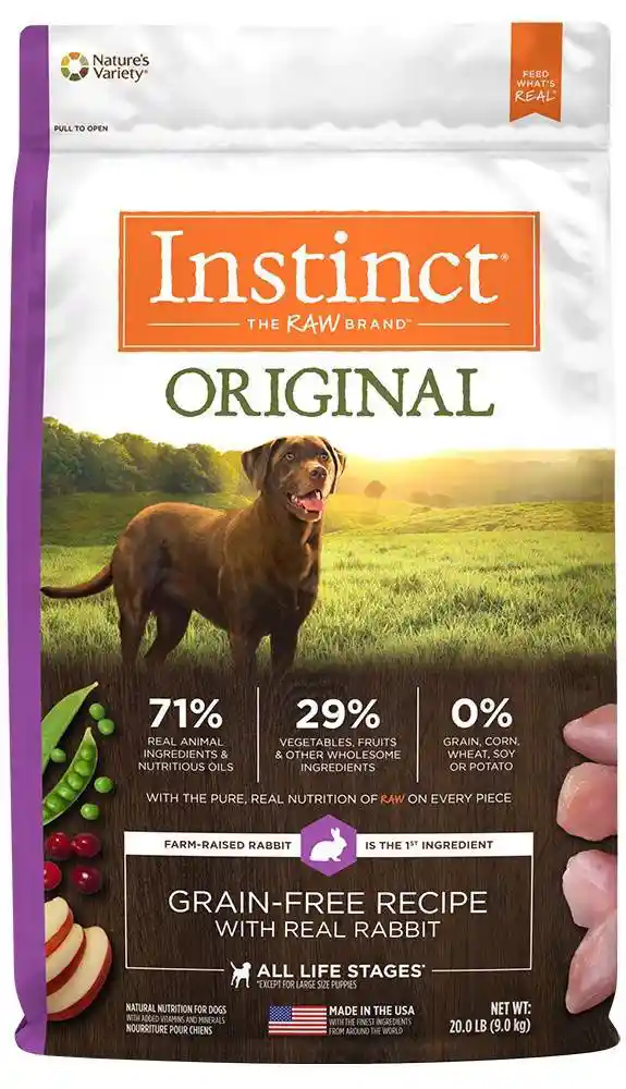 NV Instinct Dog Original GF Rabbit 20 lb