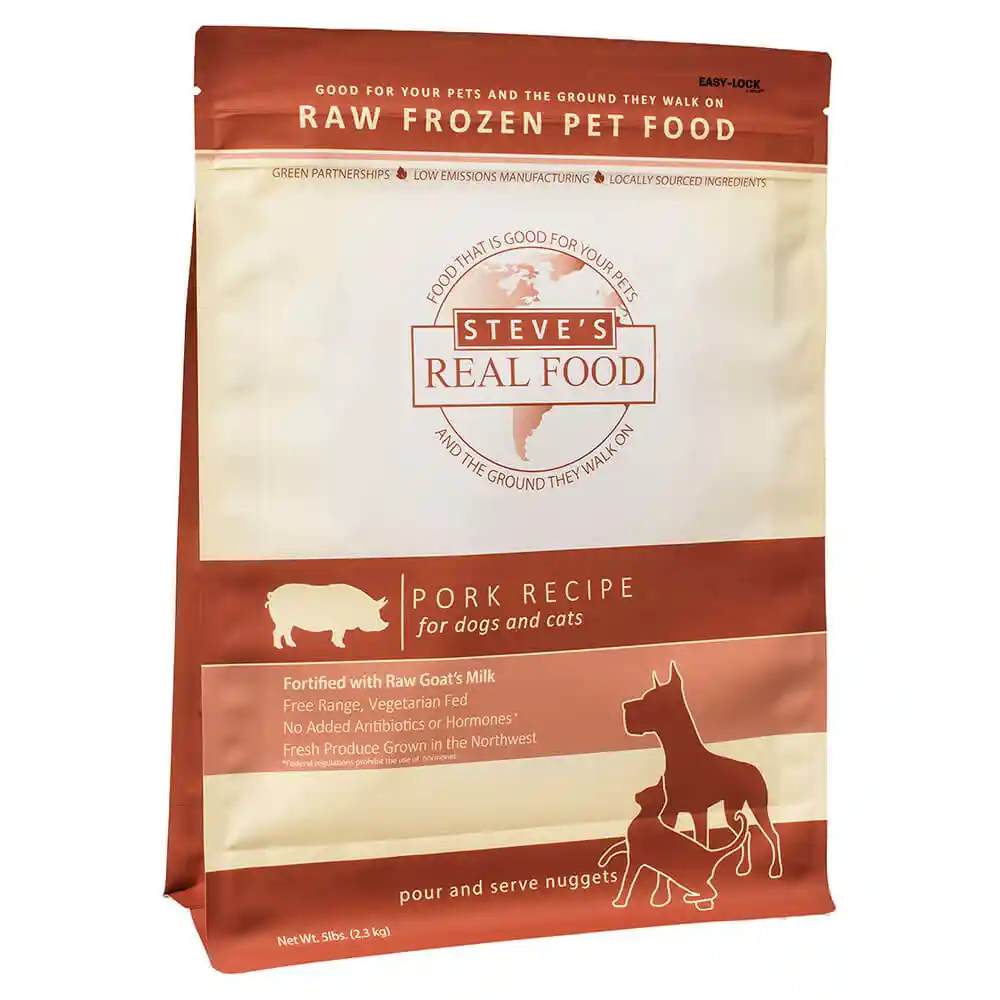 Steve's Dog Raw Frzn Pork Nuggets 5 lb