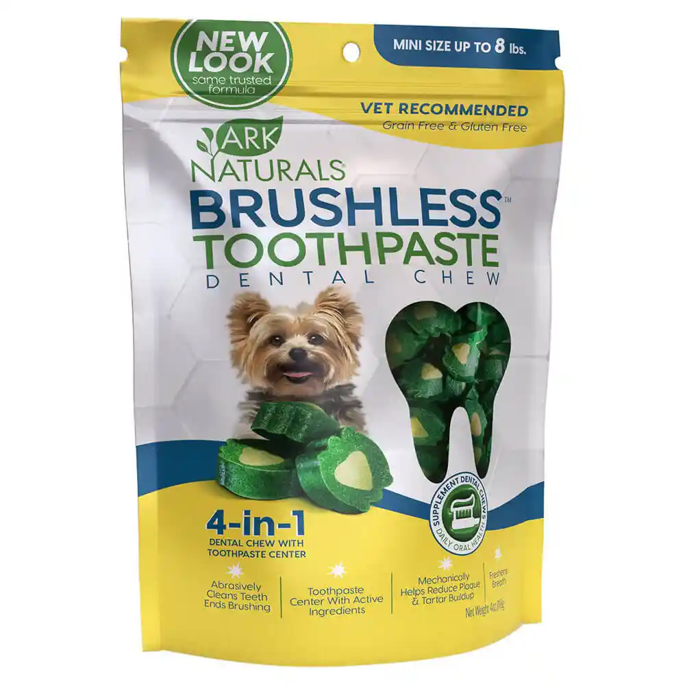 Ark Naturals Dog Brushless Toothpaste Chew Mini 4 oz