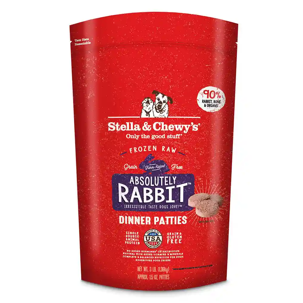 Stella & Chewy's Dog Raw Frzn Rabbit Patties 6 lb