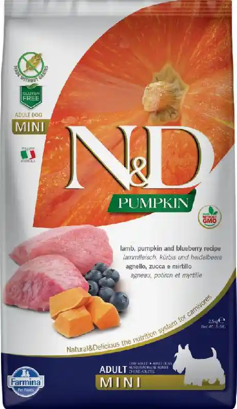 Farmina Dog Pumpkin Grain Free Lamb & Blueberry Mini 5.5 lb