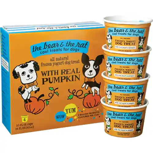 The Bear & The Rat Dog Frozen Yogurt Pumpkin Cinnamon Cup 4 pk