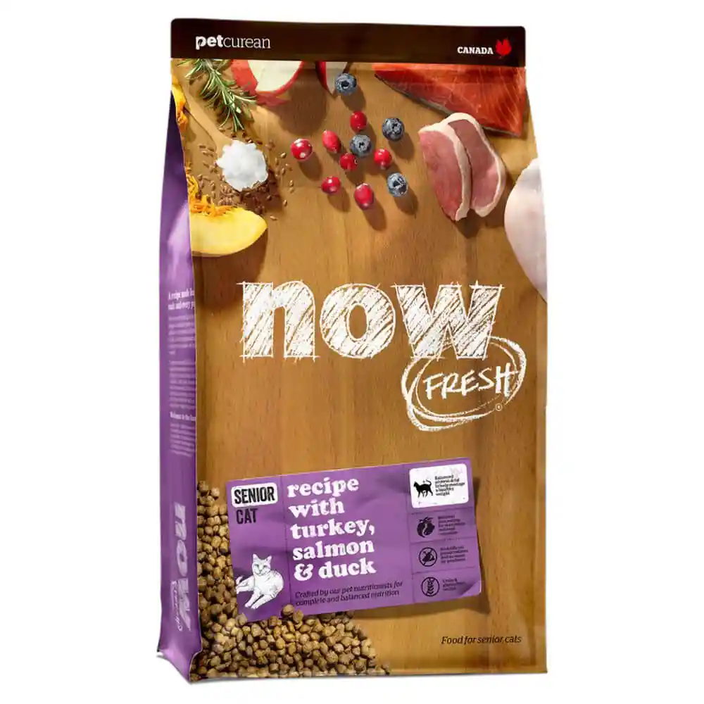 Petcurean Cat Now Fresh Grain Free Senior 8 lb