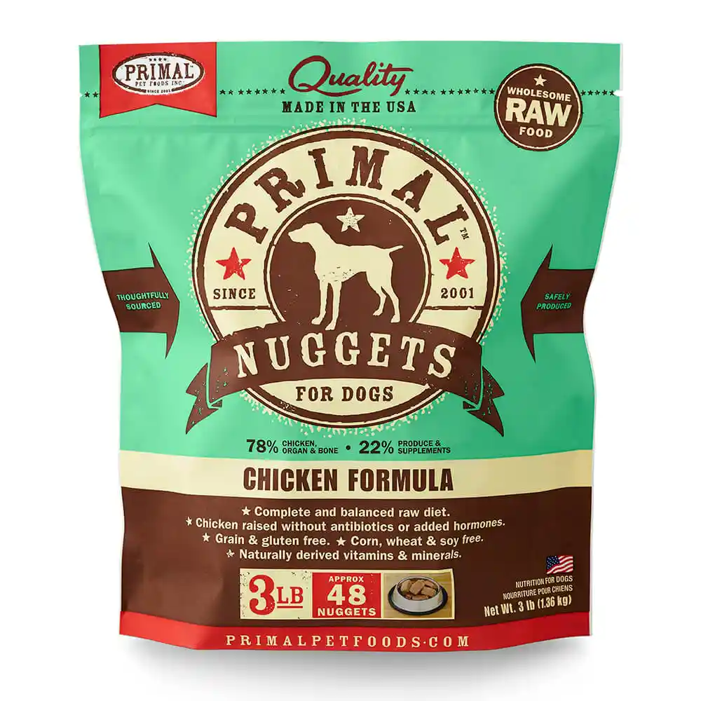 Primal Dog Raw Frzn Chicken Nuggets 3 lb