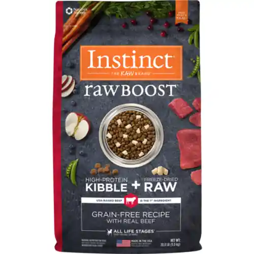 NV Instinct Dog Raw Boost GF Beef 20 lb