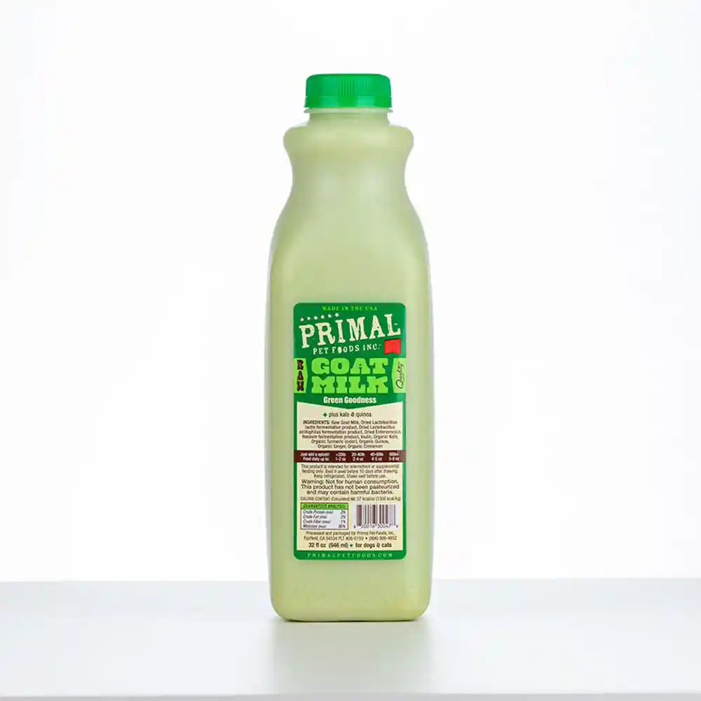Primal Raw Frozen Green Goddess Goat Milk 1 qt