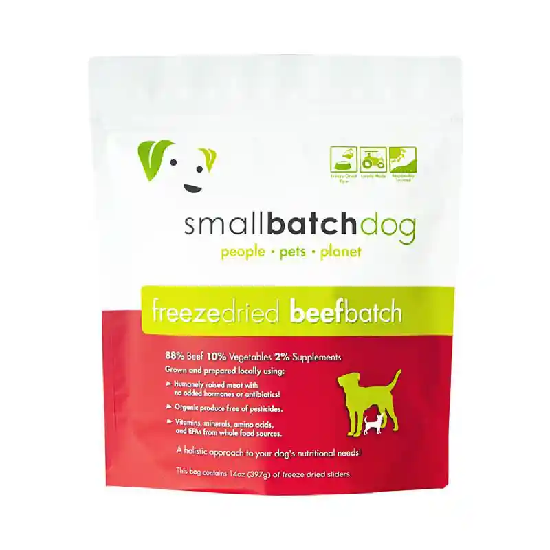 Small Batch Dog Freeze Dried Beef Sliders 14 Oz
