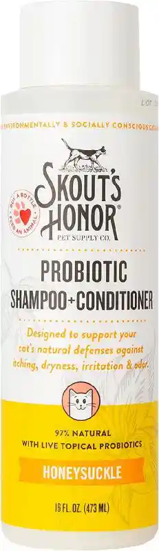Skout's Honor Dog Probiotic Shampoo & Conditioner Honeysuckle 16 oz