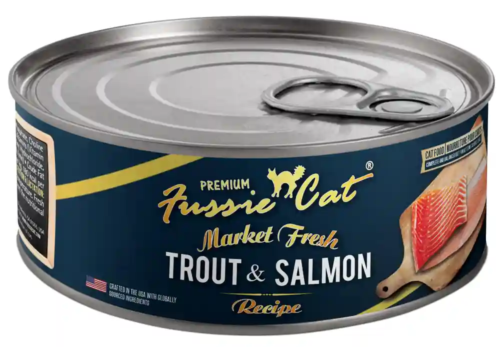 Fussie Cat Market Fresh Trout & Salmon Can 5.5 oz
