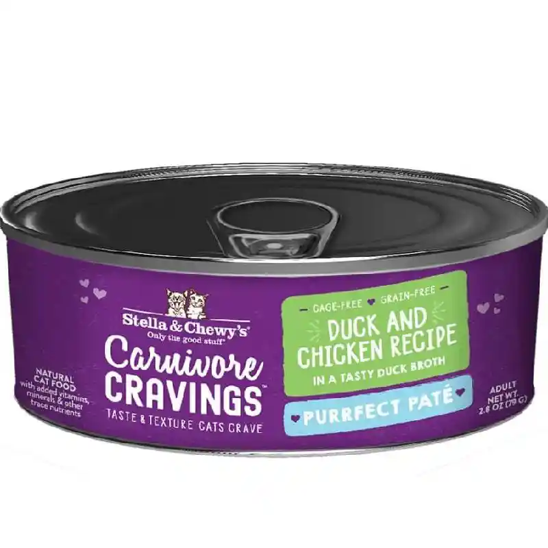 Stella & Chewy's Cat GF Duck&Chick Pate Can 2.8 oz