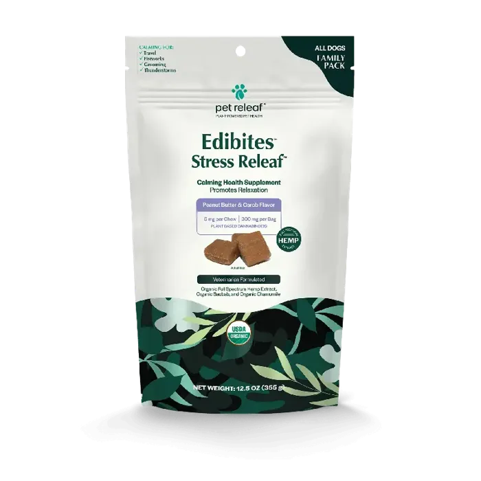 Pet Releaf Dog Daily Releaf Stress Soft Chew Peanut Butter & Carob Small 12.5 oz