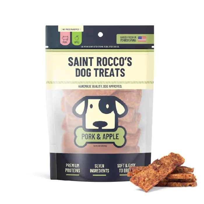 Saint Rocco's Dog Pork & Apple Treats 8 oz